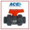 ACE TRUE UNION BALL VALVE 1.1/4" ABS Handle ABS Ball & Stem PVC Body EPDM Oring