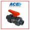 ACE TRUE UNION BALL VALVE 1/2" ABS Handle ABS Ball & Stem PVC Body EPDM Oring