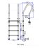 ladder 4 steps Stainless รุ่น  NSF415‐S