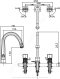 CT2282C45#CG ก๊อกผสมอ่างล้างหน้าเซ็นเตอร์ 8 (โครม - ทอง) รุ่น CRESCENT