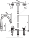 CT2282C45#CRG ก๊อกผสมอ่างล้างหน้าเซ็นเตอร์ 8 (โครม - โรสโกลด์) รุ่น CRESCENT