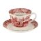 Spode Cranberry Italian 250th Anniversary Teacup and Saucer