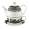 Spode Black Italian 250th Anniversary Tea-for-One Set