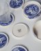 Spode Blue Italian Ceramic Coasters with Holder