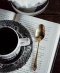 Spode Black Italian Teacups & Spoons Set of 2