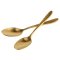 Spode Black Italian Teacups & Spoons Set of 2