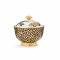 Creatures of Curiosity Leopard Print Sugar Bowl with Lid