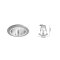 โคมดาวน์ไลท์ 4" ลายเพชร ขอบเงิน SL SL-6-SN-552