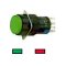 ปุ่มกดกลม ไม่ล็อค มีไฟ  สีเขียว 24V PNC