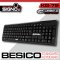 SIGNO  Standard Keyboard - รุ่น KB-79  คีย์บอร์ด104 ปุ่ม กันน้ำ (Black)