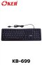 KEYBOARD OKER KB-699 USB BLACK  Key Switch Silicone key switches จำนวน Keys 104 Keys EN / TH