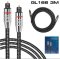 GLINK สาย Optical Digital Fiber รุ่น GL-166 Optical Audio Cable Interface สายถักคุณภาพแข็งแรง 2 เมตร 3เมตร