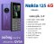 Nokia 125 4G โทรศัพท์มือถือ หน้าจอ 2.4 นิ้ว ปุ่มกด2ซิม แบตเตอรี่ 1,450mAh แบบถอด เปลี่ยนได้ รับประกันศูนย์1ปี