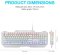 KEYBOARD OKER K527 WHITE (BLUE SWITCH คีย์บอร์ด) Key Switch Mechanical BLUE SWITCH คีย์บอร์ดเกมมิ่ง คีย์บอร์ดวัสดุโลหะ