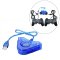 ตัวแปลงจอย PS2 เป็น USB สีฟ้า Dual Player สายอะแดปเตอร์สำหรับ PS2 Controller PC USB 2.0 Blue - INTL PU-302