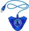 ตัวแปลงจอย PS2 เป็น USB สีฟ้า Dual Player สายอะแดปเตอร์สำหรับ PS2 Controller PC USB 2.0 Blue - INTL PU-302