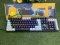 FANTECH MK889 KEYBOARD MECHANICAL คีย์บอร์ด RGB ปรับไฟได้ 13 โหมด คีย์บอร์ดเกมมิ่ง NAVY BLUE ประกันศูนย์ไทย  BLUE SWITCH