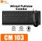 KEYBOARD & MOUSE (2in1) USB LECOO รุ่น CM103