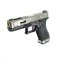 WE Glock17 T3 G-Force GBB  เฟรมดำ สไลด์เงิน ท่อทอง