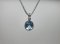 Aquamarine with Diamond pendant