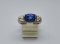 Blue Sapphire and Diamond ring