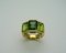 Green Tourmaline and Peridot Ring