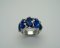 Blue Sapphire and Diamond Ring