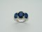 Blue Sapphire and Diamond Ring