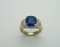 Blue Sapphire and Diamond Ring