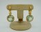 Yellow Gold Hoop Earrings with Detachable Prasiolite Ear-hangers