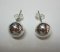 Silver Ball Stud Earrings.