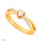 Heart Diamond Ring in 18K Rose Gold
