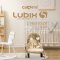 เปลโยก พร้อมหลังคา สีใหม่สี gold รุ่น LUBIX 5 Camera Baby Rocking Chair