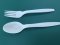 Plastic Chinese spoon and Biodegradable cutlery set