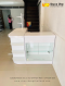 เคาน์เตอร์แคชเชียร์ทรงแอล ขนาด 120 cm. (สีขาว-ขอบสี)