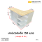 เคาน์เตอร์แคชเชียร์เหล็ก สีขาว ขนาด 1.50 เมตร ท็อปไม้แท้