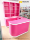 ชุดเคาน์เตอร์แคชเชียร์ Set 4 ชิ้น ขนาด 150x178x220 ซม. สี Juicy Pink ตัดขอบขาว