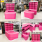 ชุดเคาน์เตอร์แคชเชียร์ Set 4 ชิ้น ขนาด 150x178x220 ซม. สี Juicy Pink ตัดขอบขาว