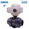 DN50 2" Electric UPVC Ball Valve Double union type