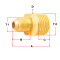 ต่อตรงฮาฟยูเนียน Flare Male Connector