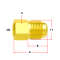 ผู้เชื่อมทองเหลือง Flare Reducer