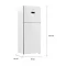 BEKO ตู้เย็น 2 ประตู  รุ่น RDNT470E10VZJHFGW 14.6 คิว กระจกขาว