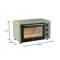BEKO เตาอบไฟฟ้า 19ลิตร 1380W สีเขียว รุ่น BMF19EG