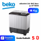 BEKO เครื่องซักผ้า 2 ถัง 18 กิโลกรัม รุ่น WTT180W