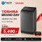 TOSHIBA เครื่องซักผ้าฝาบน 10 กิโลกรัม รุ่น AW-M1100PT(MK)