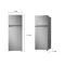 LG ตู้เย็น 2 ประตู 16.3Q สีเงิน รุ่น GN-B452PFFQ  อินเวอร์เตอร์