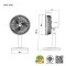 MITSUBISHI ELECTRIC พัดลมสไลด์ 16 นิ้ว  รุ่น R16A-GC ABL