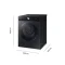 SAMSUNG เครื่องซักฝาหน้า 10Kg.Ai Autodose สีดำ รุ่น WW10DB7U94GBST