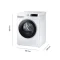 SAMSUNG เครื่องอบผ้าฝาหน้า  รุ่น DV90T6240LE/ST 9 กก. HEAT PUMP สีขาว