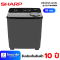 SHARP เครื่องซักผ้า 2ถัง Twin Tub ขนาด 10Kg. สีดำ รุ่น ES-TW100BK